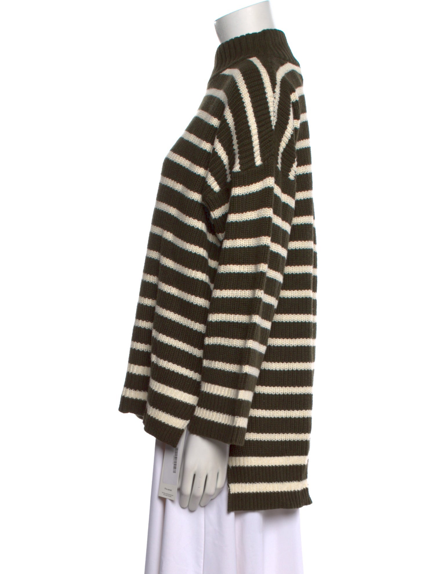 Apiece Apart Striped Mock Neck Sweater