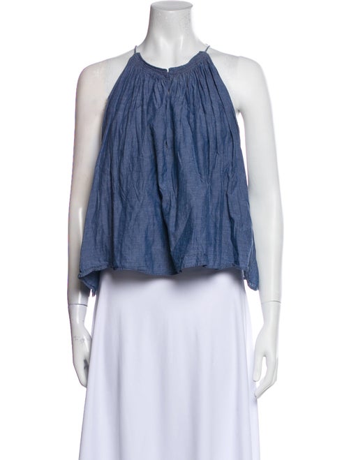 Apiece Apart Halterneck Sleeveless Crop Top