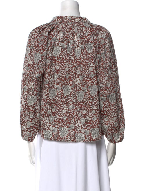 Apiece Apart Floral Print V-Neck Blouse