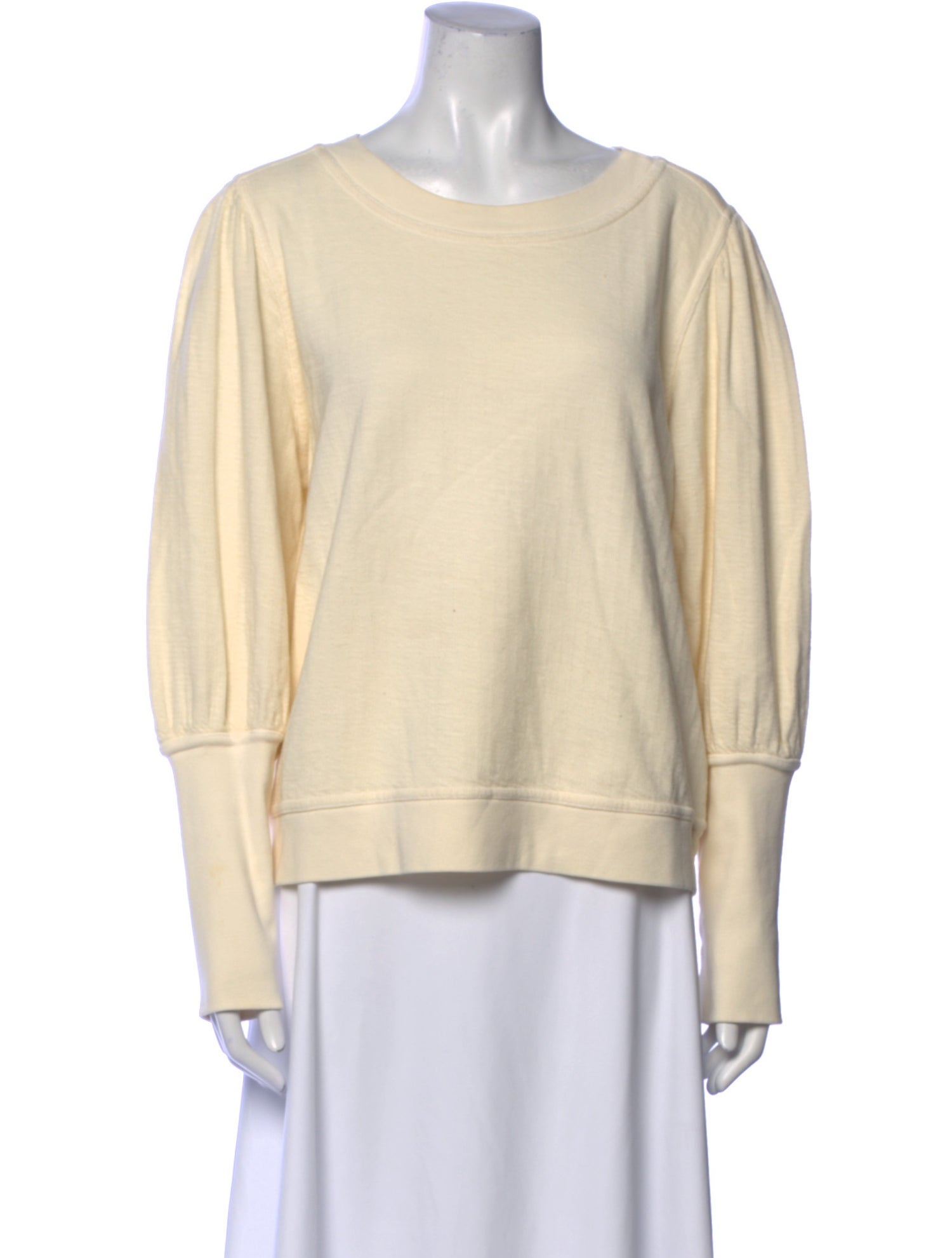 Apiece Apart Scoop Neck Long Sleeve Sweatshirt