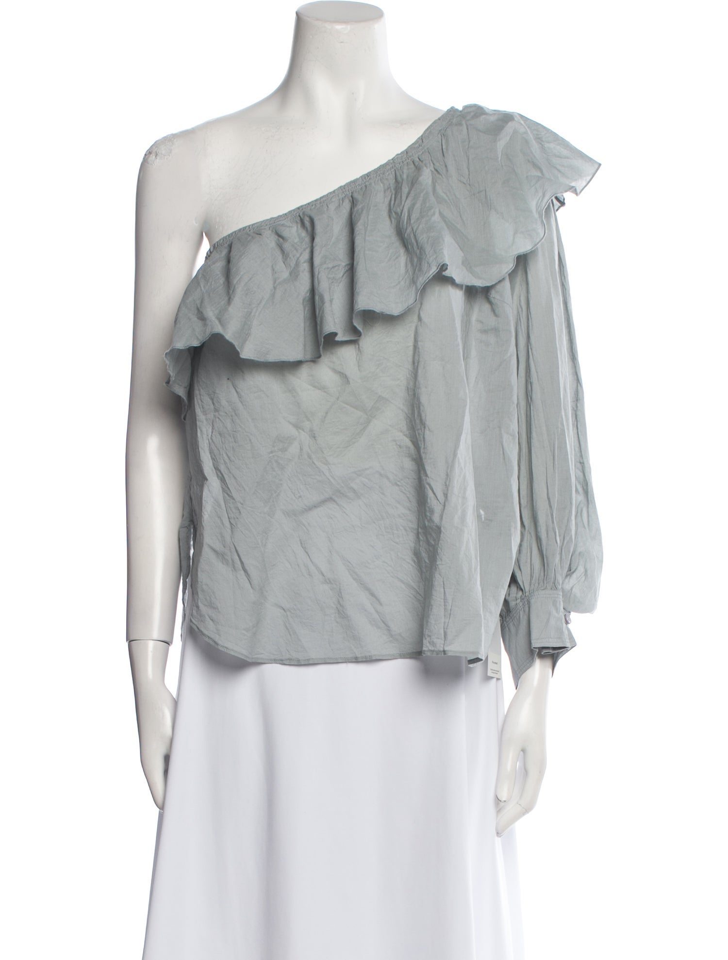 Apiece Apart One-Shoulder Three-Quarter Sleeve Blouse w/ Tags