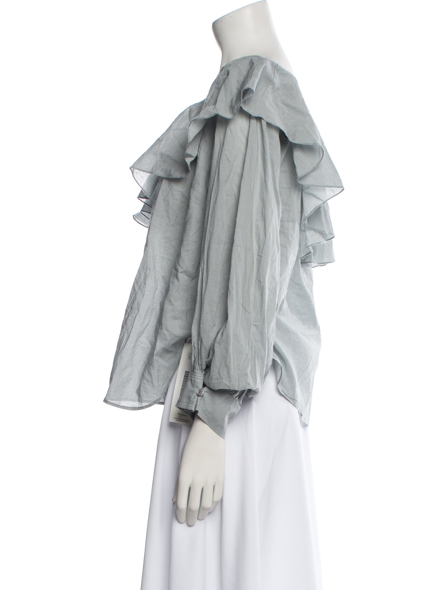 Apiece Apart One-Shoulder Three-Quarter Sleeve Blouse w/ Tags