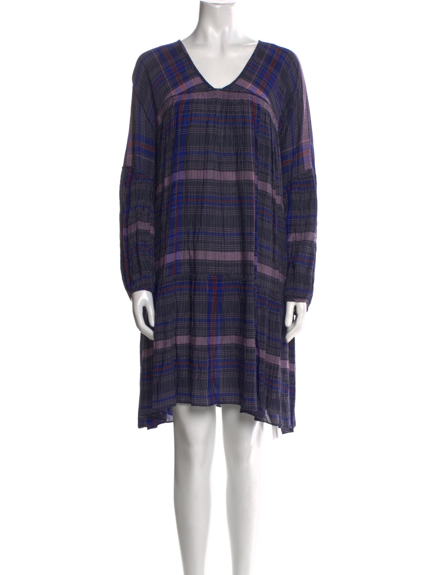 Apiece Apart Plaid Print Mini Dress