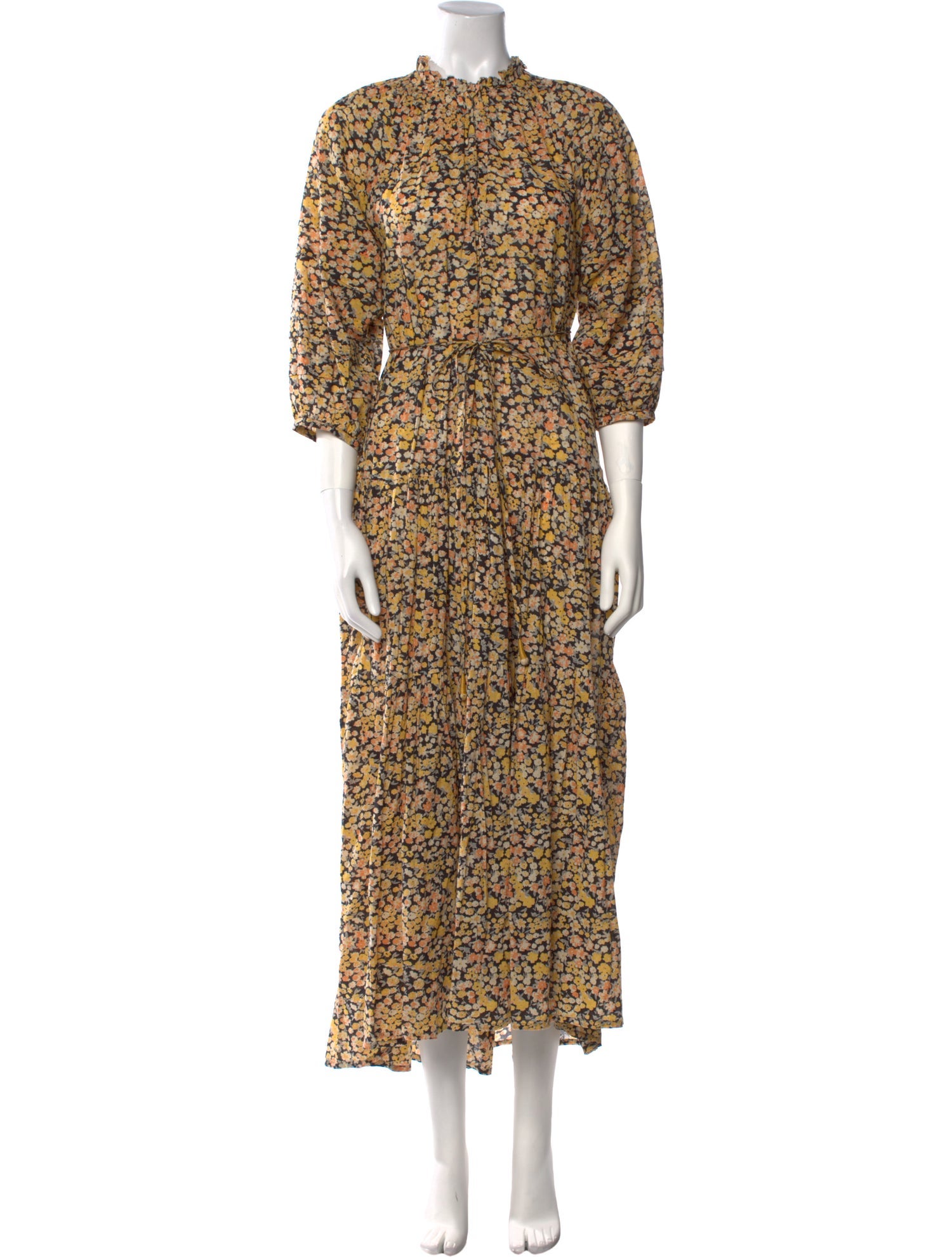 Apiece Apart Floral Print Long Dress