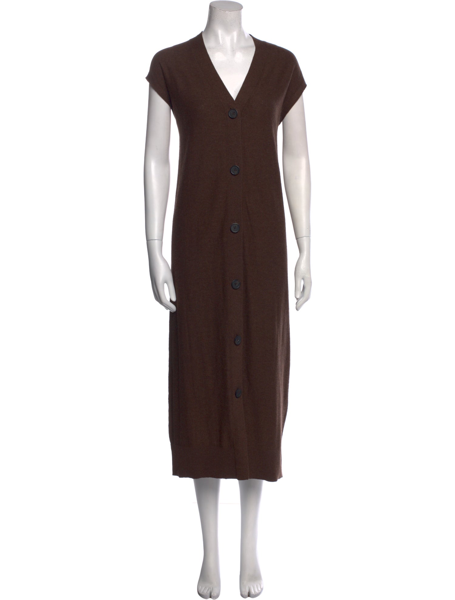 Apiece Apart V-Neck Midi Length Dress