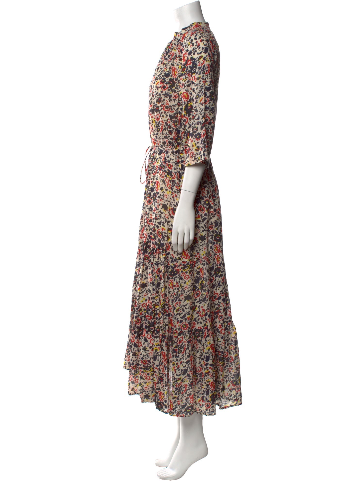 Apiece Apart Floral Print Long Dress
