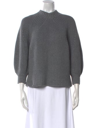 Apiece Apart Mock Neck Three-Quarter Sleeve Blouse