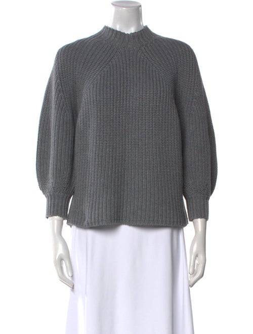 Apiece Apart Mock Neck Three-Quarter Sleeve Blouse