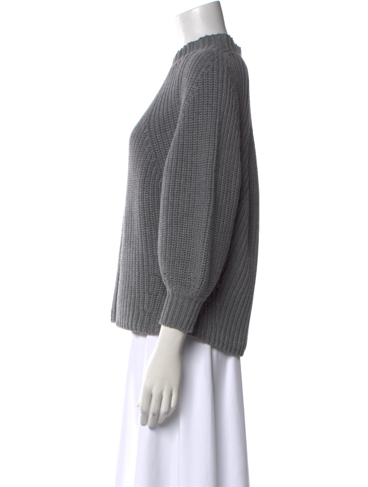 Apiece Apart Mock Neck Three-Quarter Sleeve Blouse