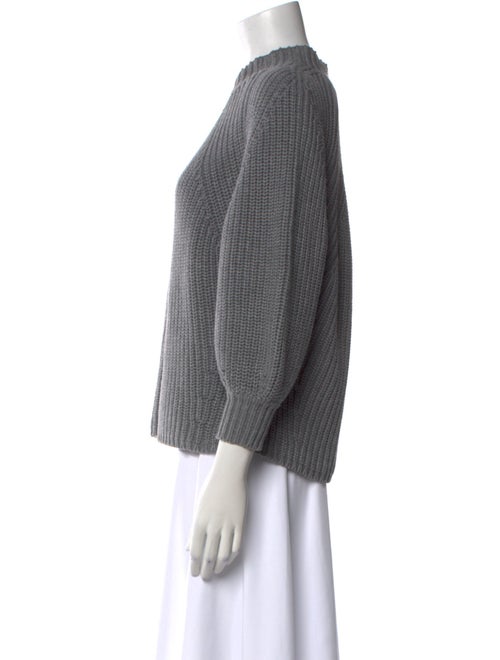 Apiece Apart Mock Neck Three-Quarter Sleeve Blouse