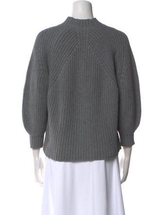 Apiece Apart Mock Neck Three-Quarter Sleeve Blouse