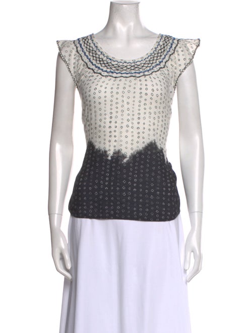 Apiece Apart Printed Scoop Neck Top