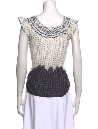 Apiece Apart Printed Scoop Neck Top