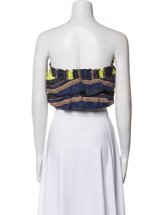 Apiece Apart Linen Printed Crop Top