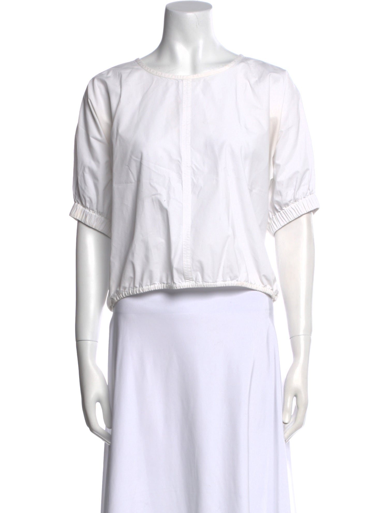 Apiece Apart Bateau Neckline Short Sleeve Crop Top