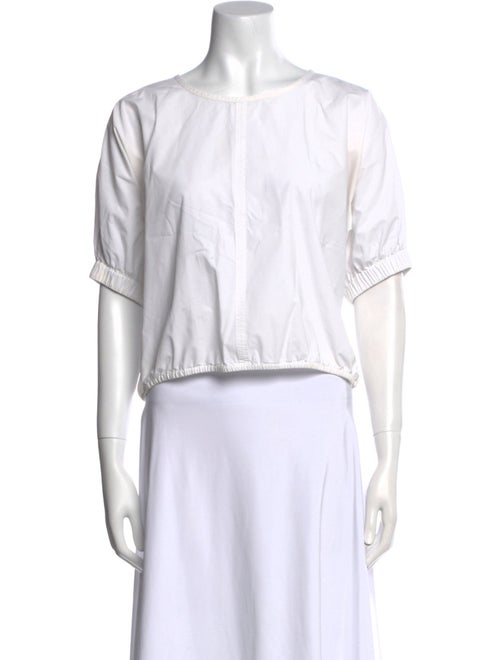 Apiece Apart Bateau Neckline Short Sleeve Crop Top