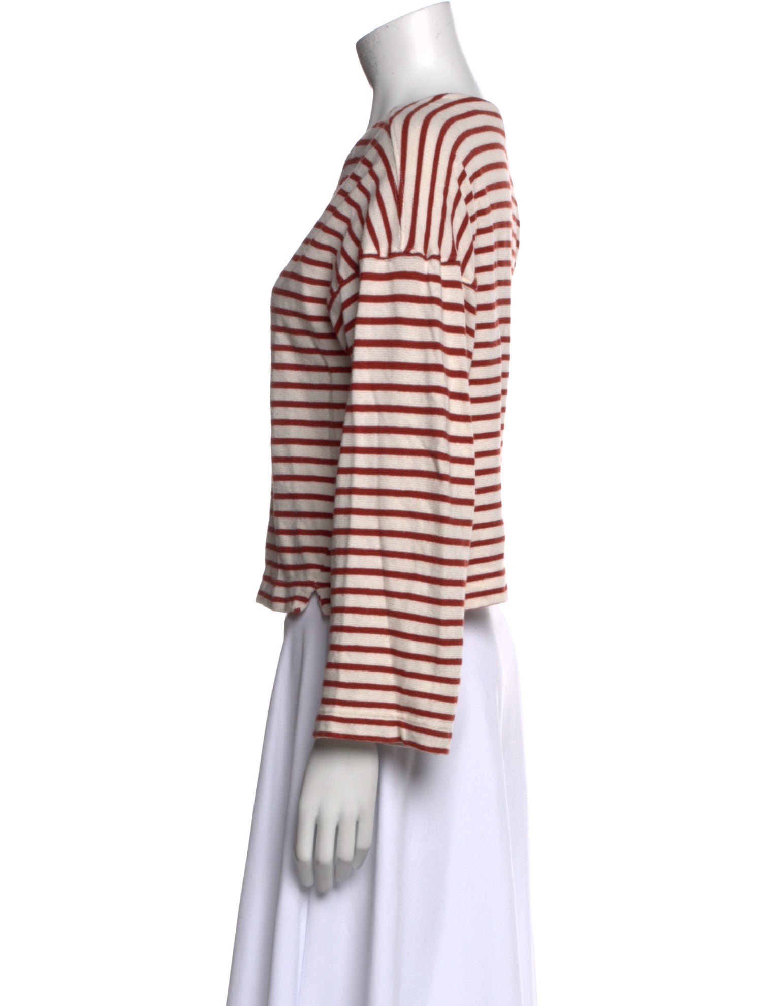 Apiece Apart Striped Bateau Neckline Top
