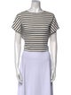 Apiece Apart Striped Scoop Neck Crop Top