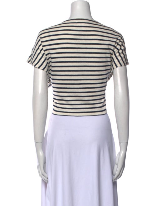 Apiece Apart Striped Scoop Neck Crop Top
