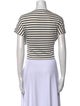 Apiece Apart Striped Scoop Neck Crop Top