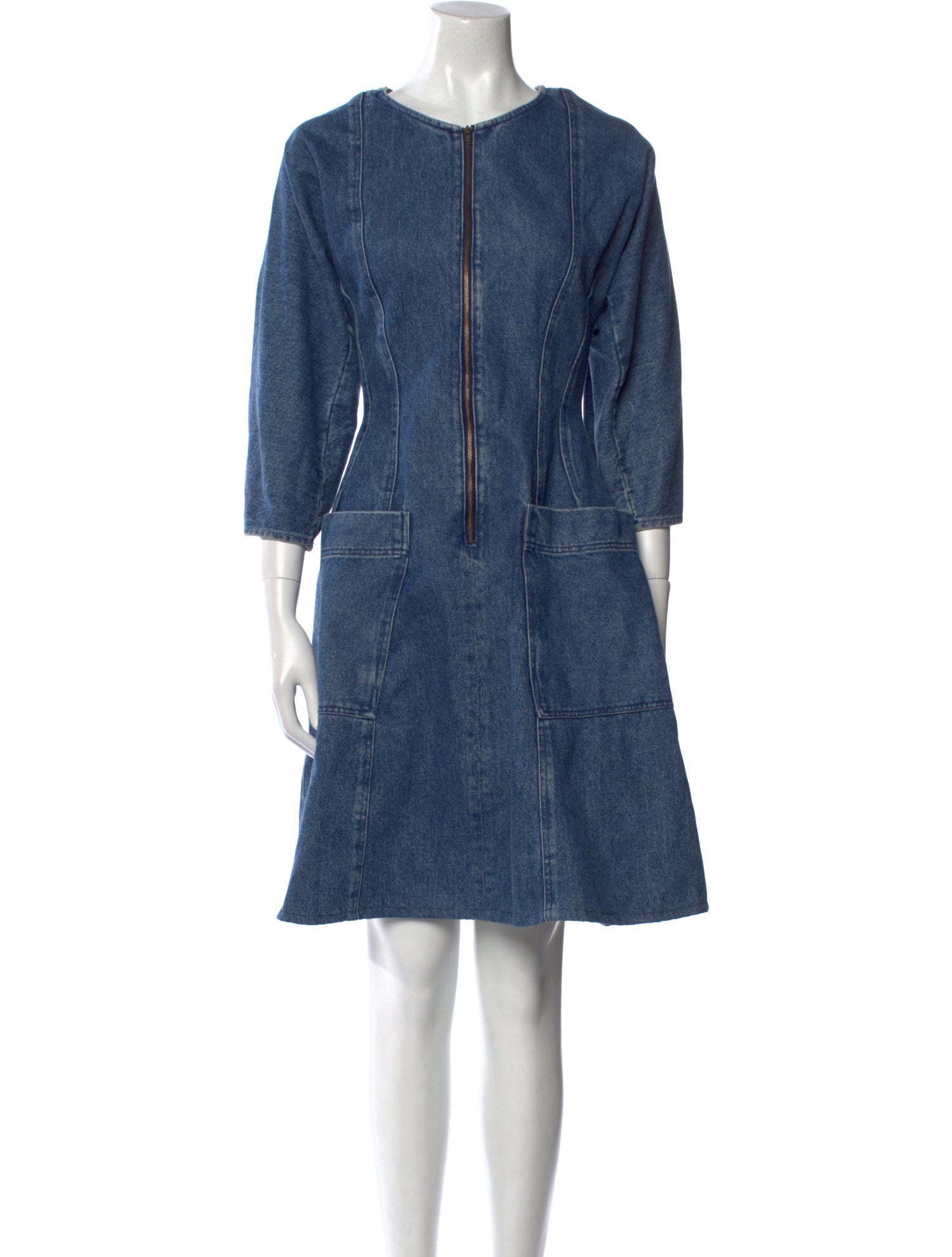 Apiece Apart Scoop Neck Knee-Length Dress