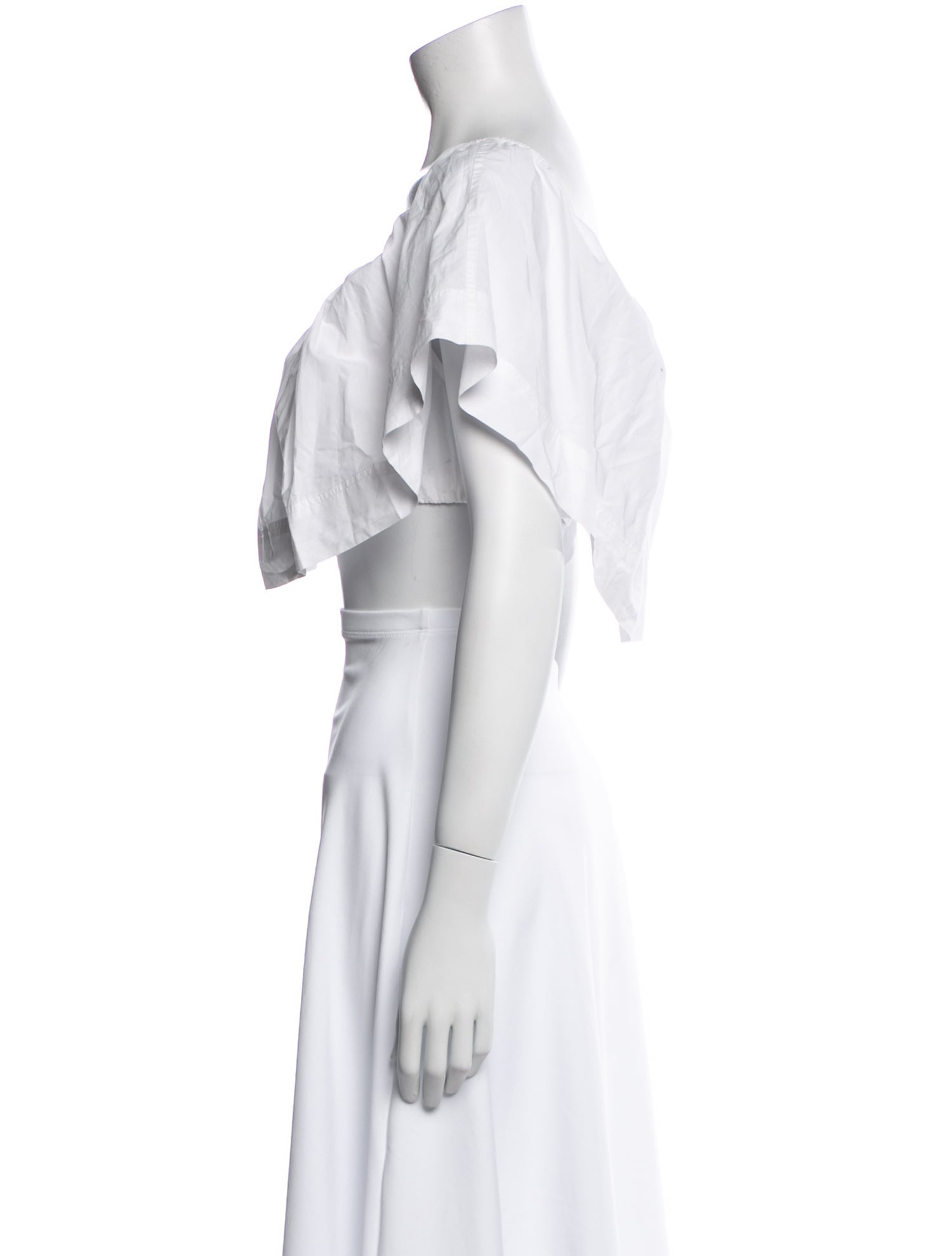 Apiece Apart Off-The-Shoulder Short Sleeve Crop Top