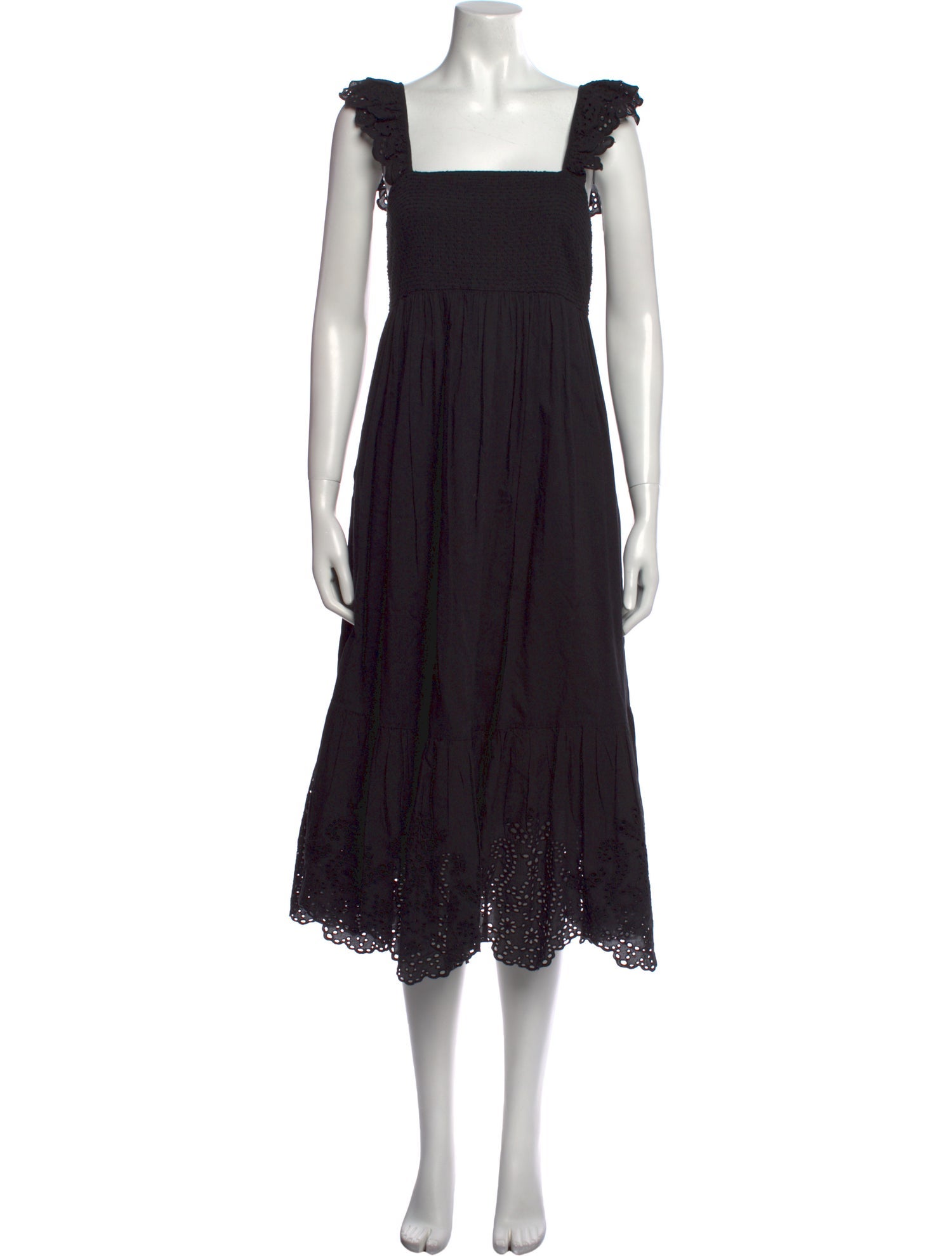 Apiece Apart Square Neckline Midi Length Dress