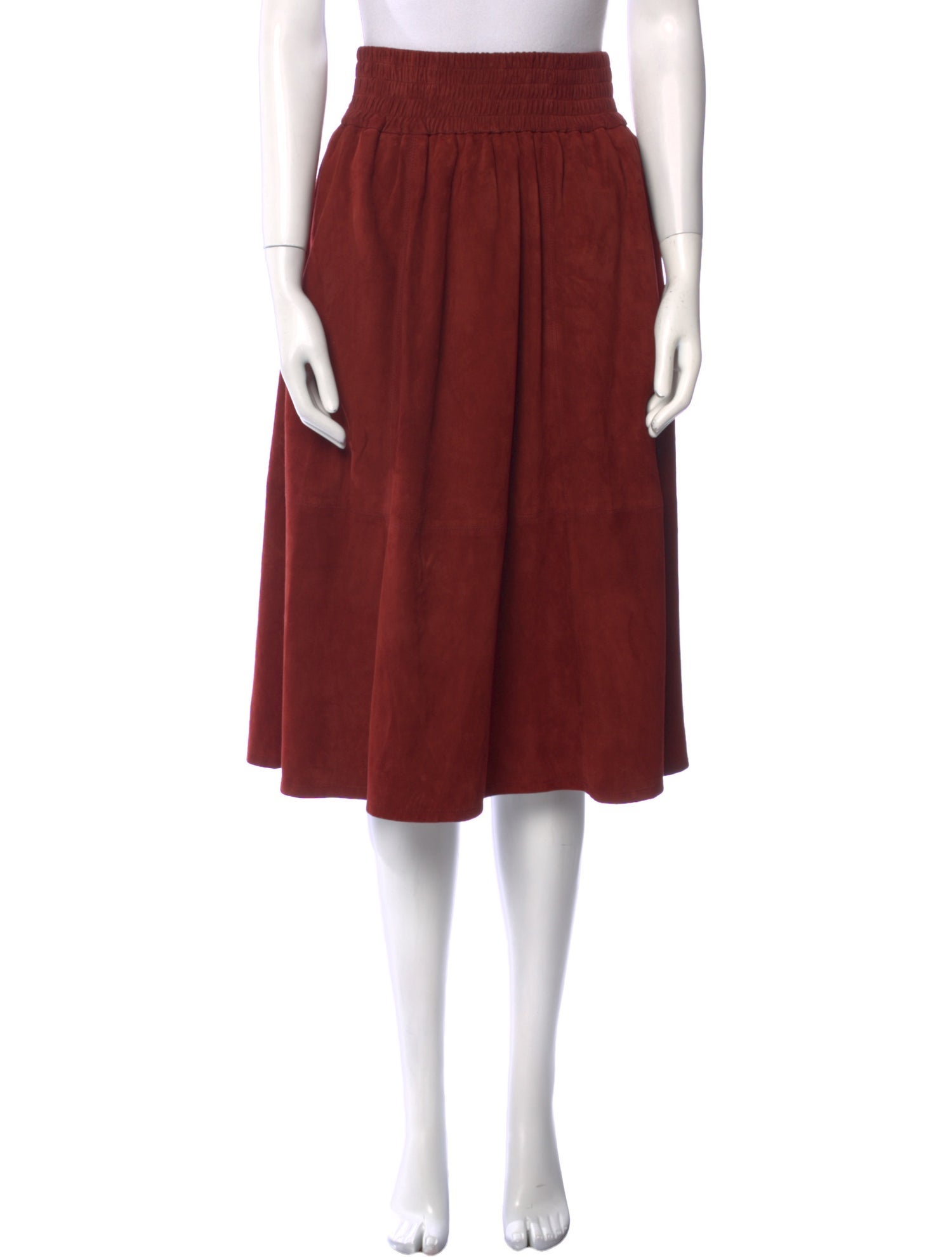 Apiece Apart Suede Knee-Length Skirt