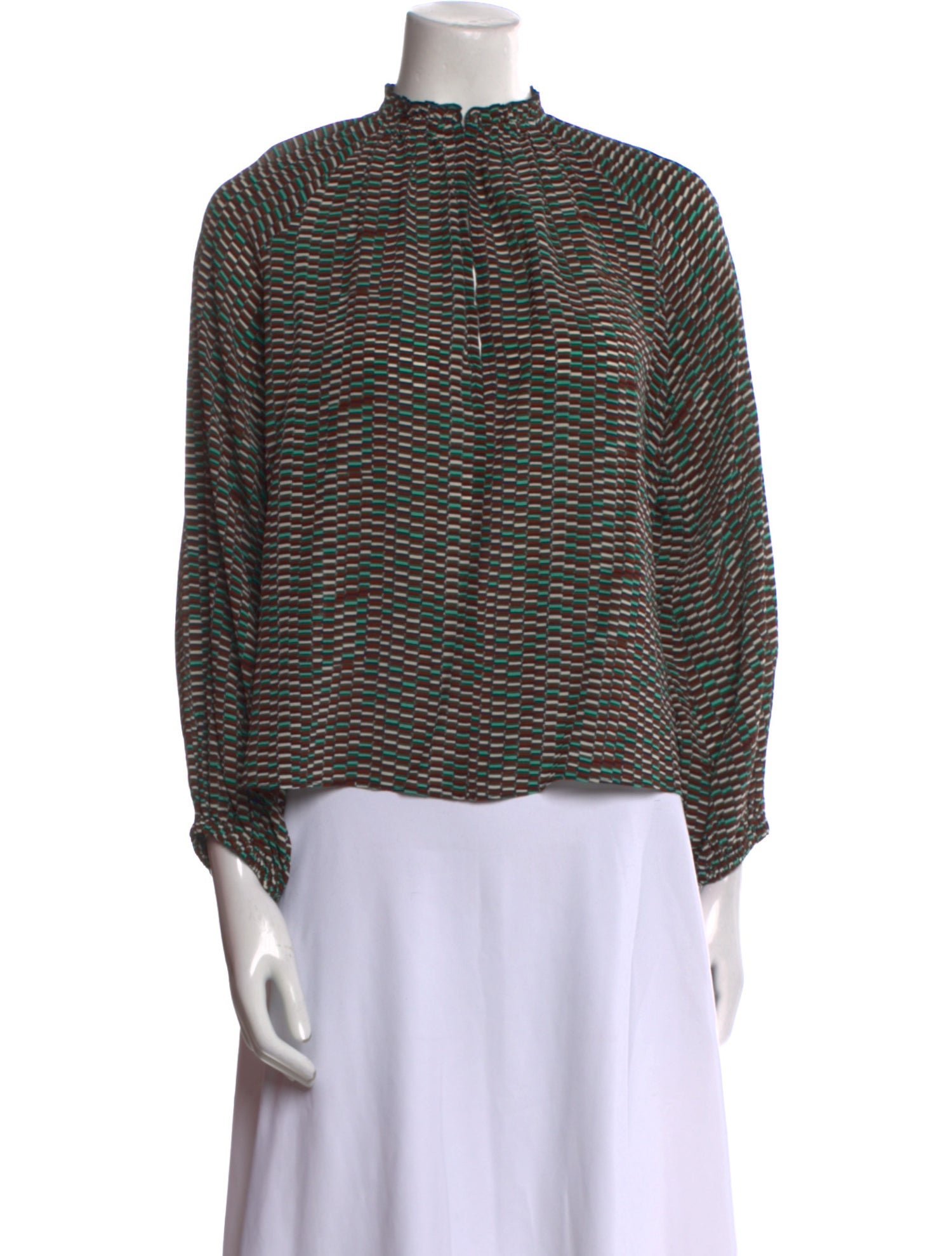 Apiece Apart Silk Striped Blouse