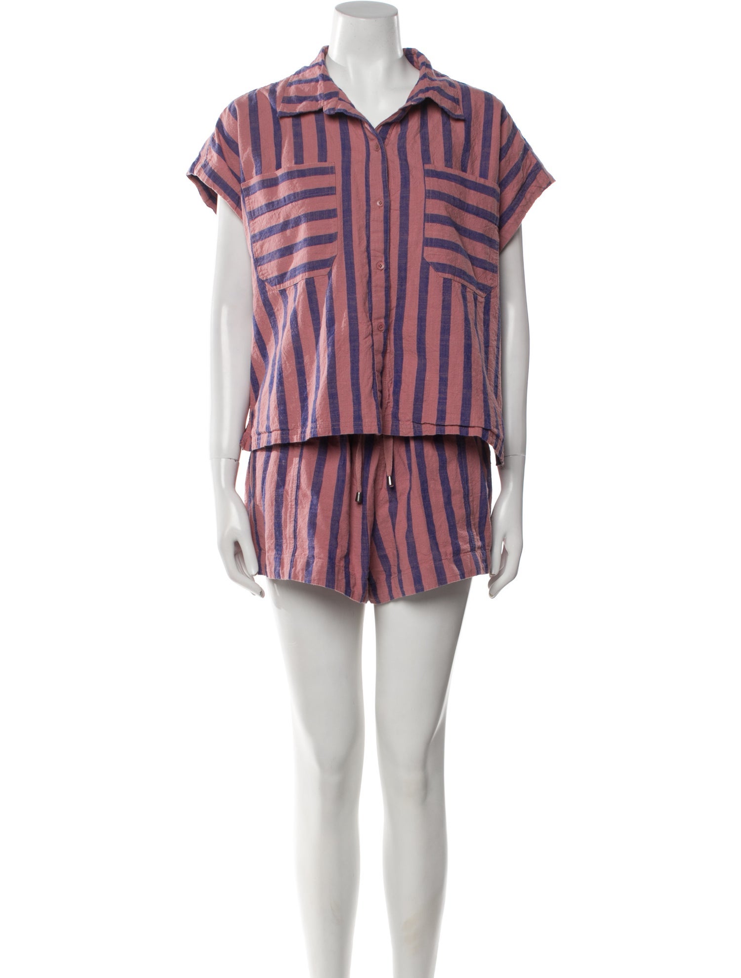 Apiece Apart Striped Short Set