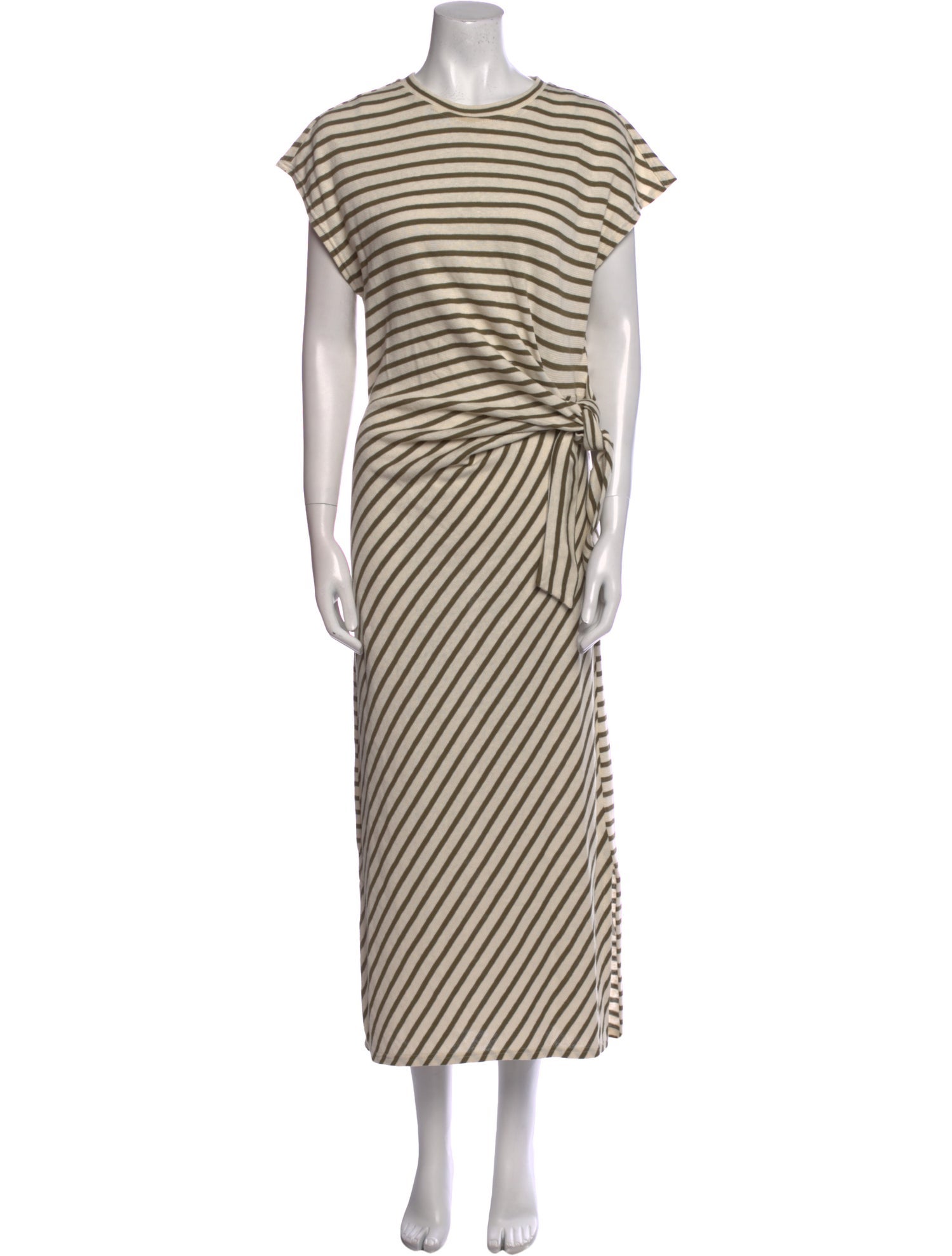 Apiece Apart Striped Midi Length Dress