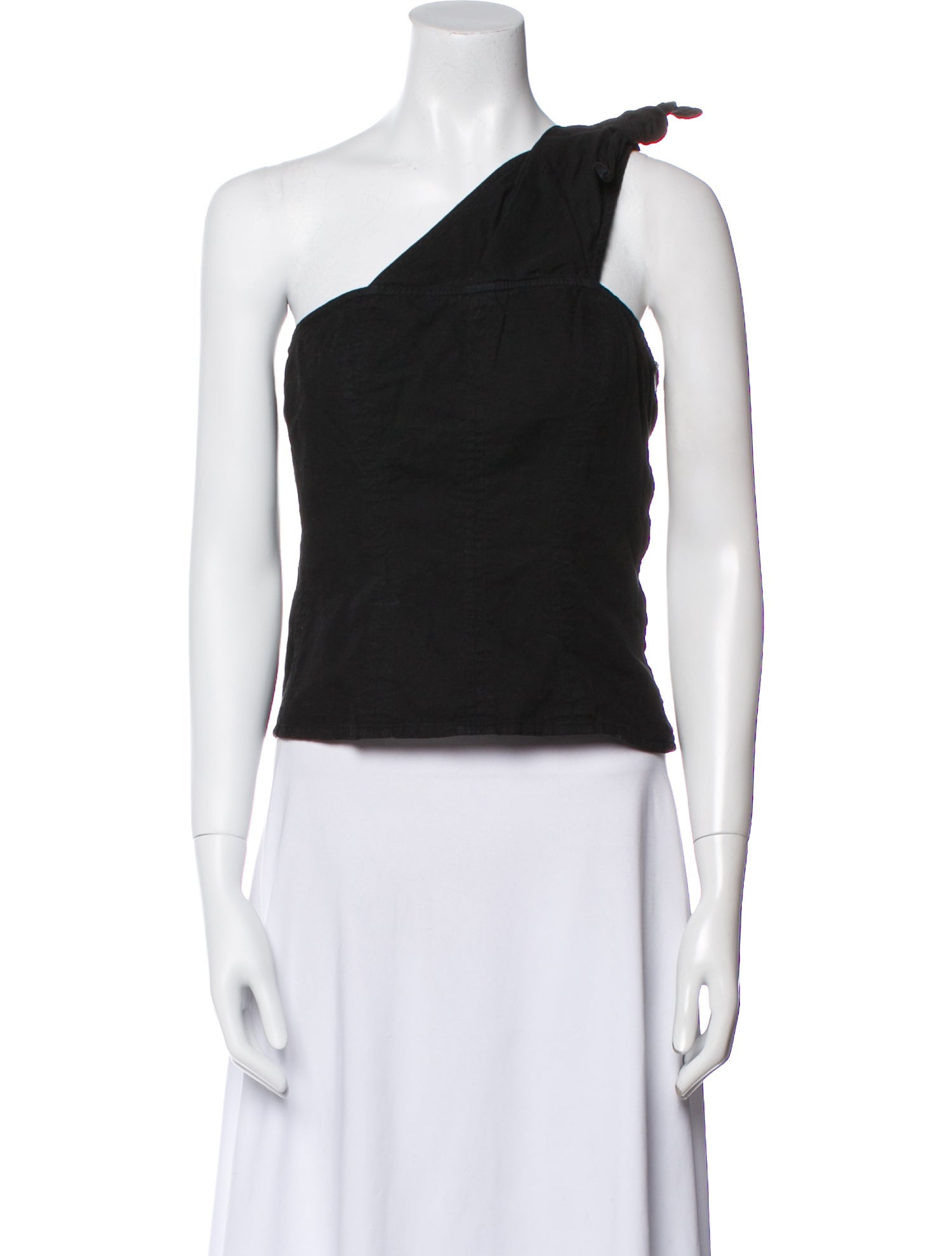 Apiece Apart One-Shoulder Sleeveless Crop Top