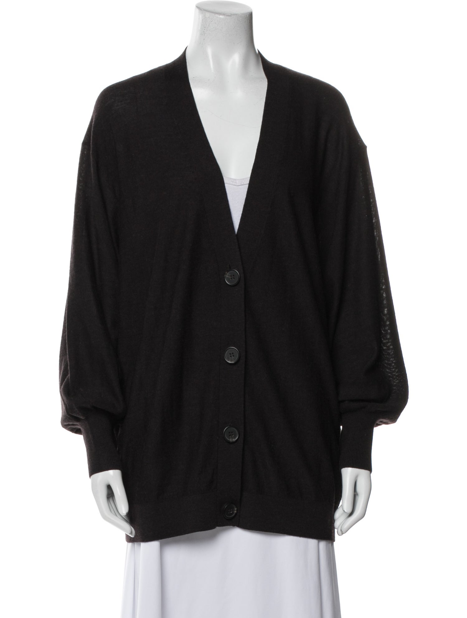 Apiece Apart Merino Wool Plunge Neckline Sweater