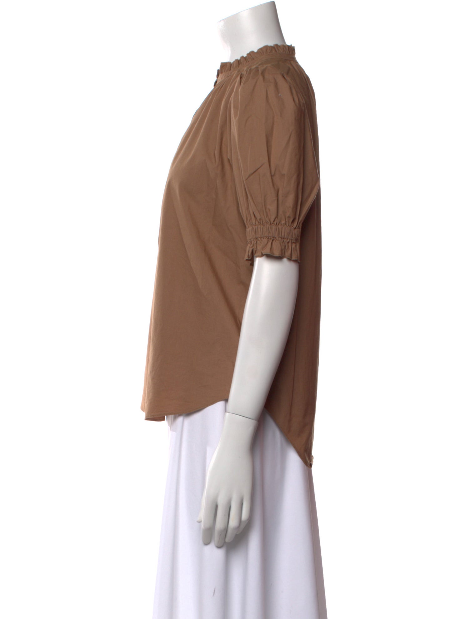 Apiece Apart Mock Neck Short Sleeve Polo