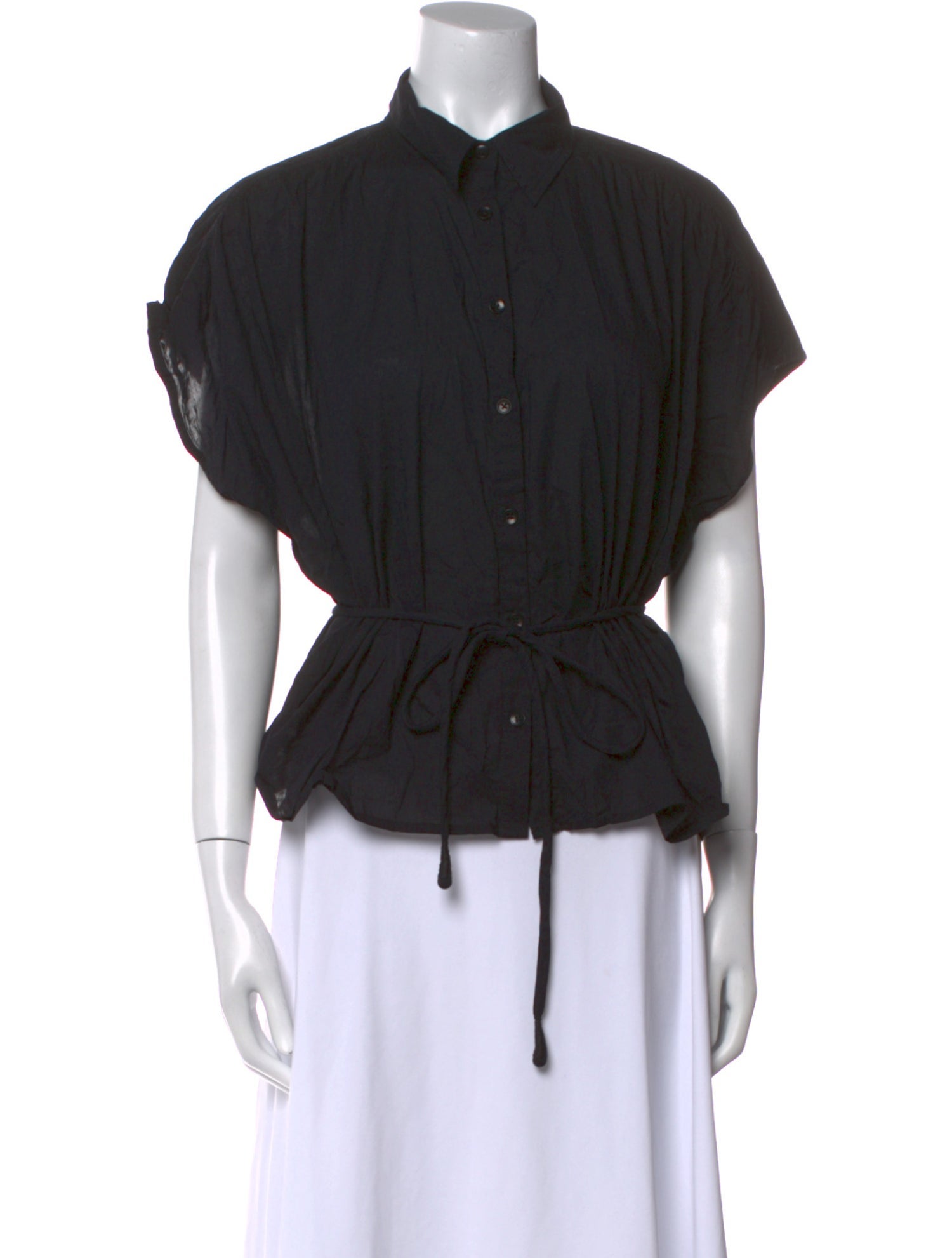 Apiece Apart Short Sleeve Button-Up Top