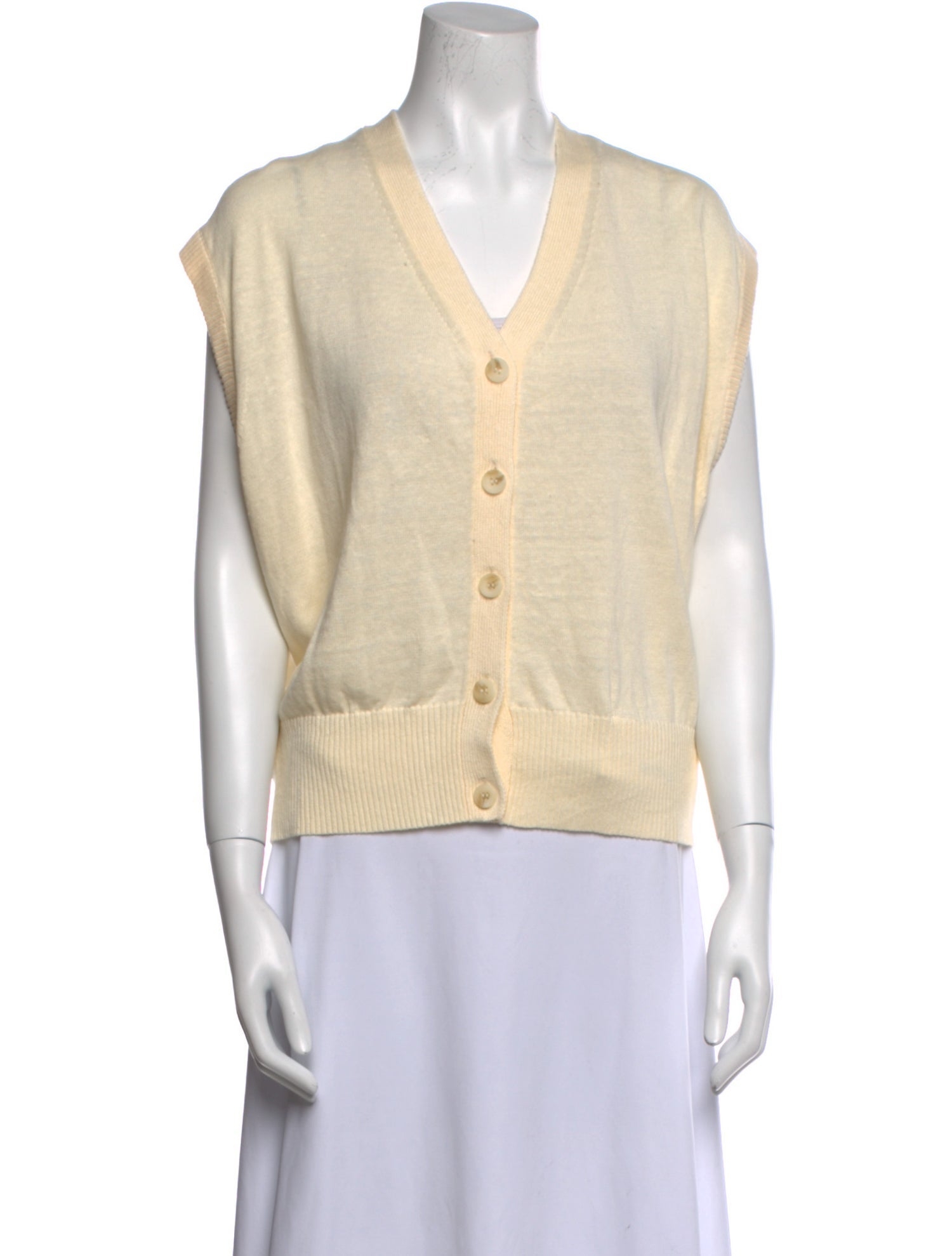 Apiece Apart Linen V-Neck Sweater