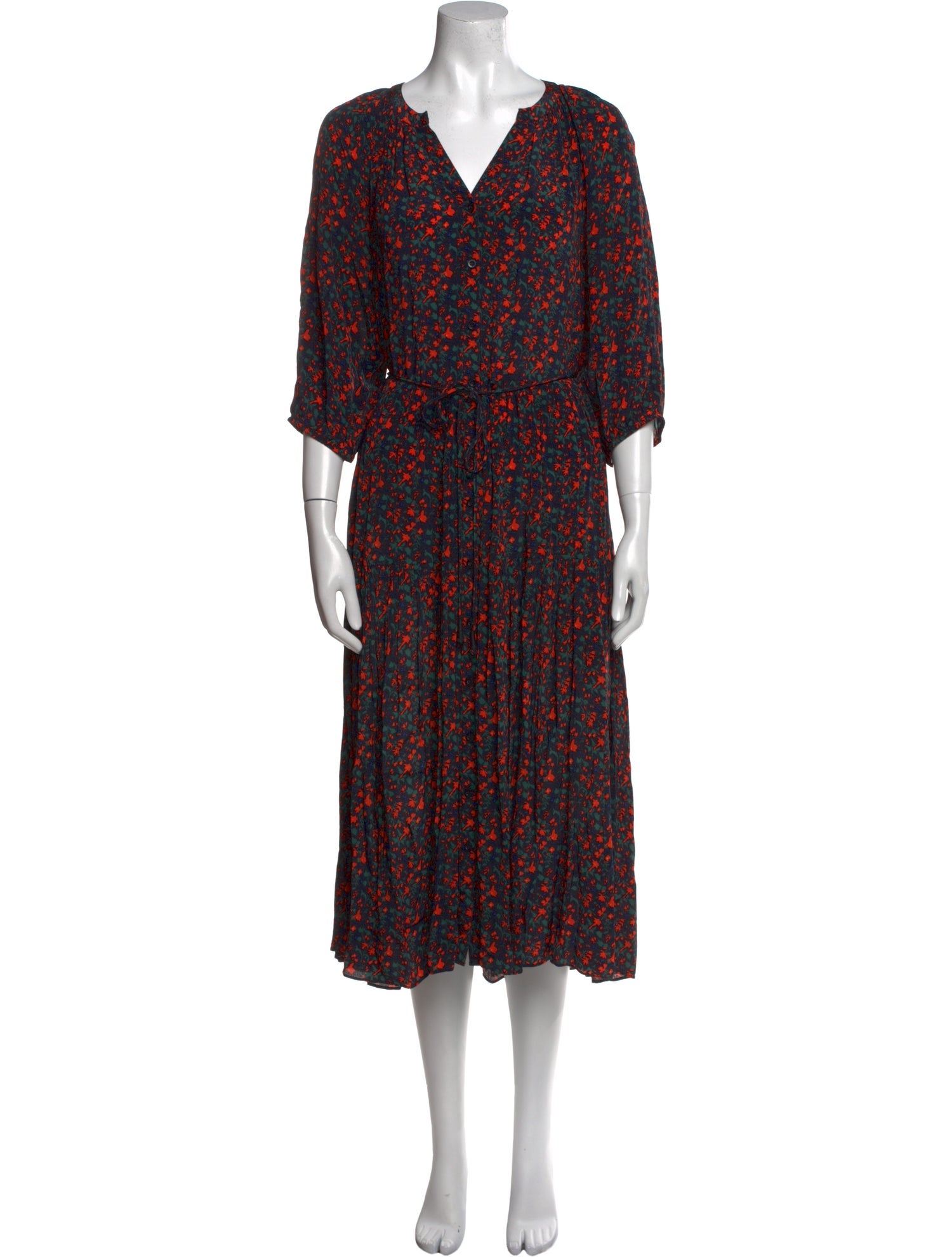 Apiece Apart Floral Print Long Dress