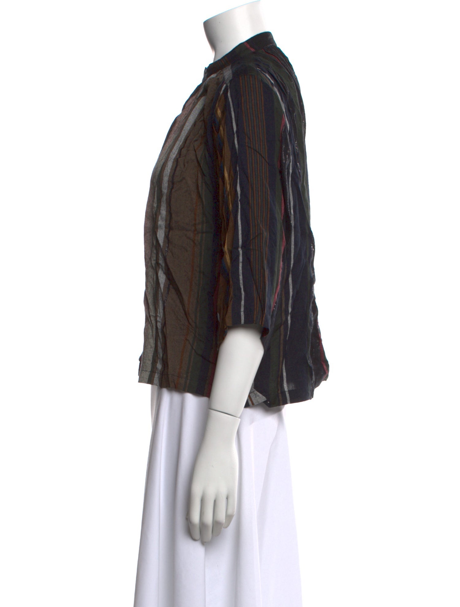 Apiece Apart Printed Mock Neck Blouse