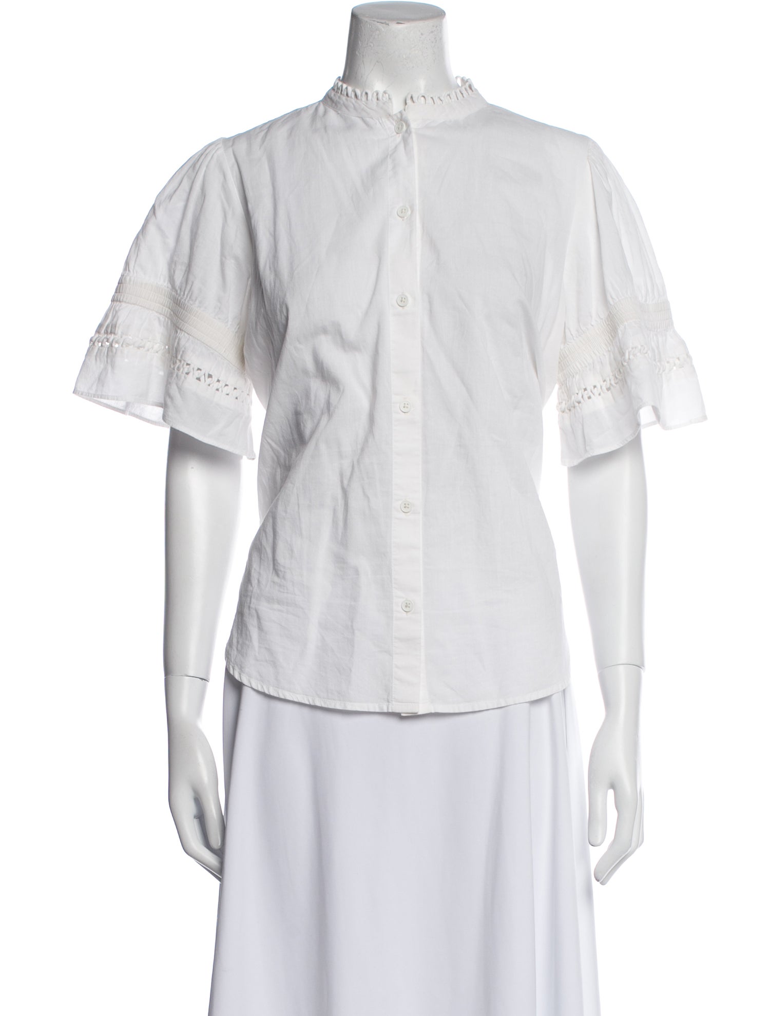 Apiece Apart Short Sleeve Button-Up Top