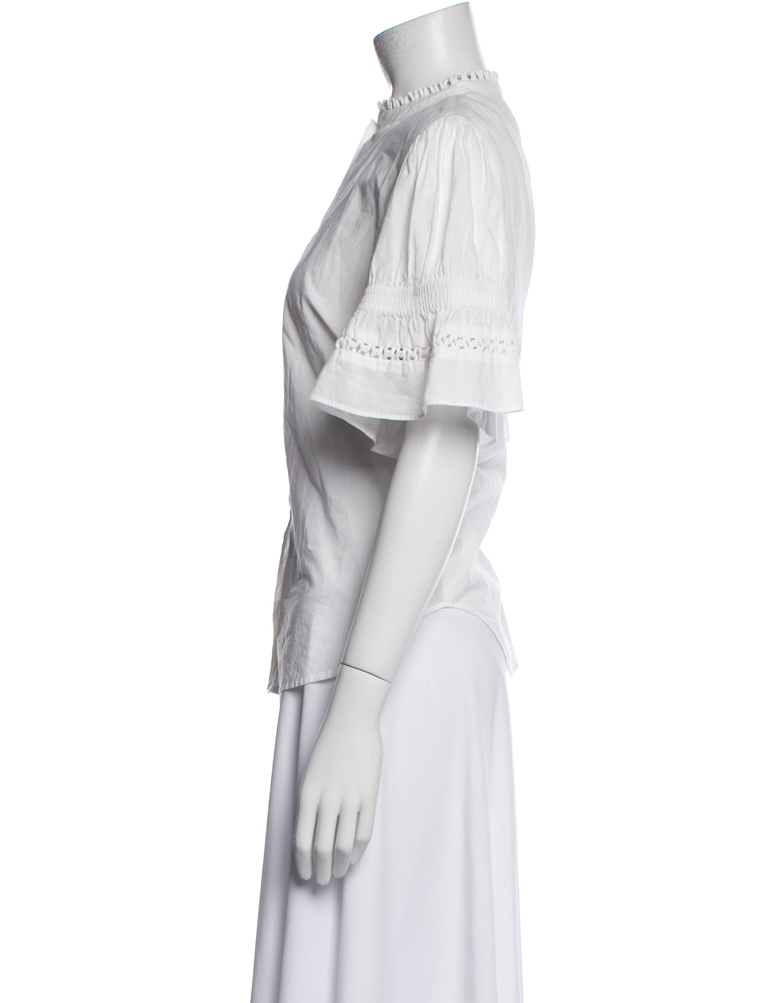 Apiece Apart Short Sleeve Button-Up Top