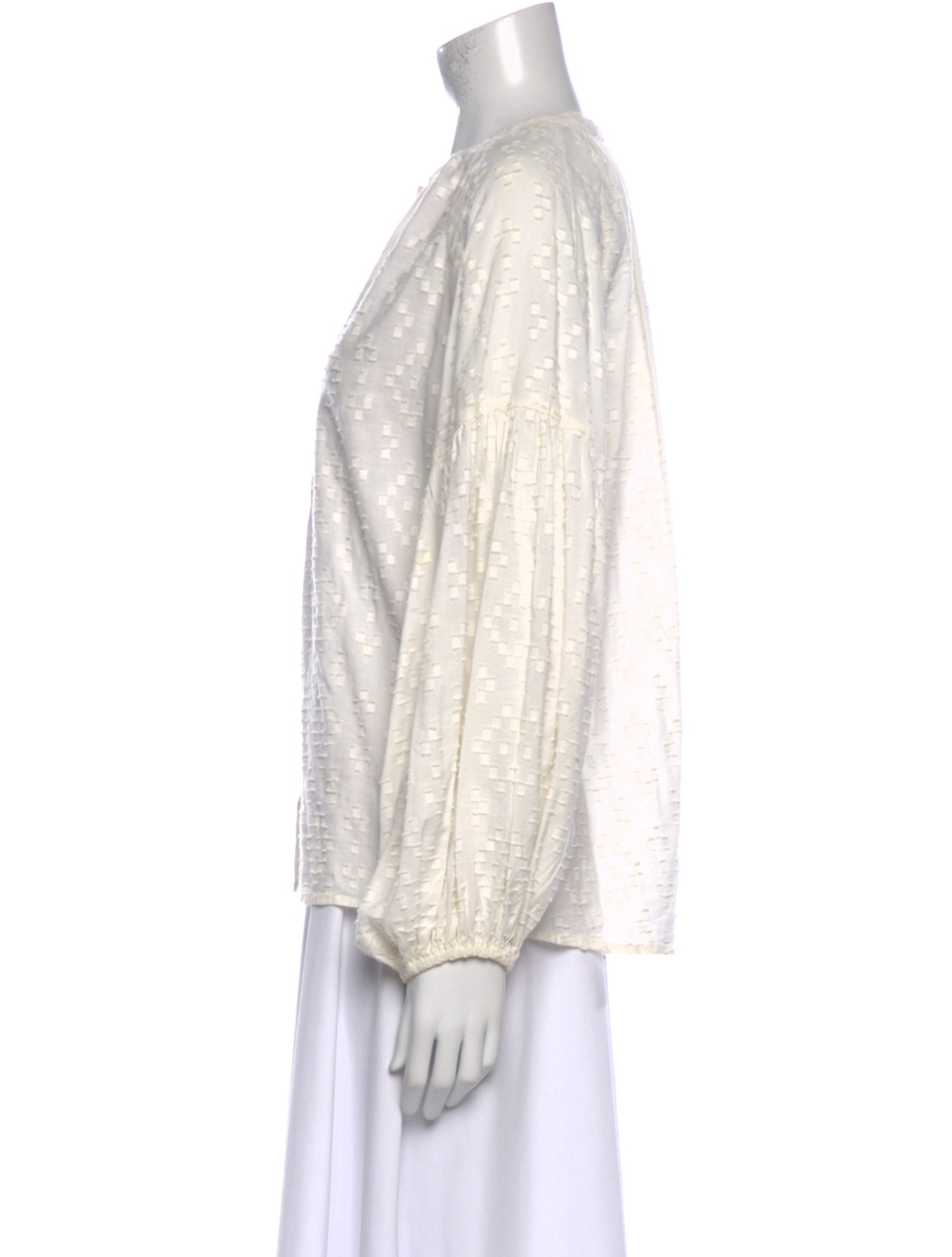 Apiece Apart Crew Neck Long Sleeve Blouse