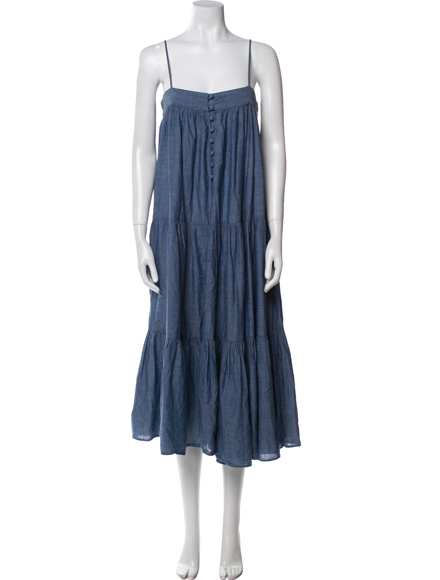 Apiece Apart Square Neckline Knee-Length Dress