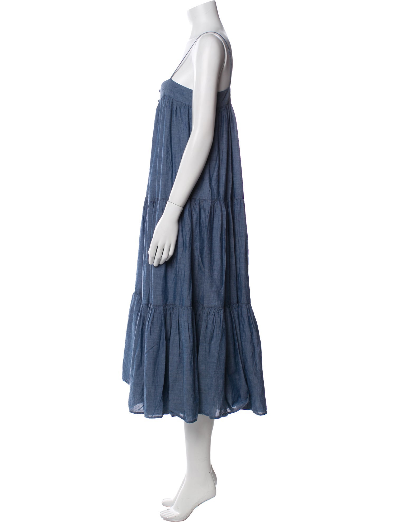 Apiece Apart Square Neckline Knee-Length Dress