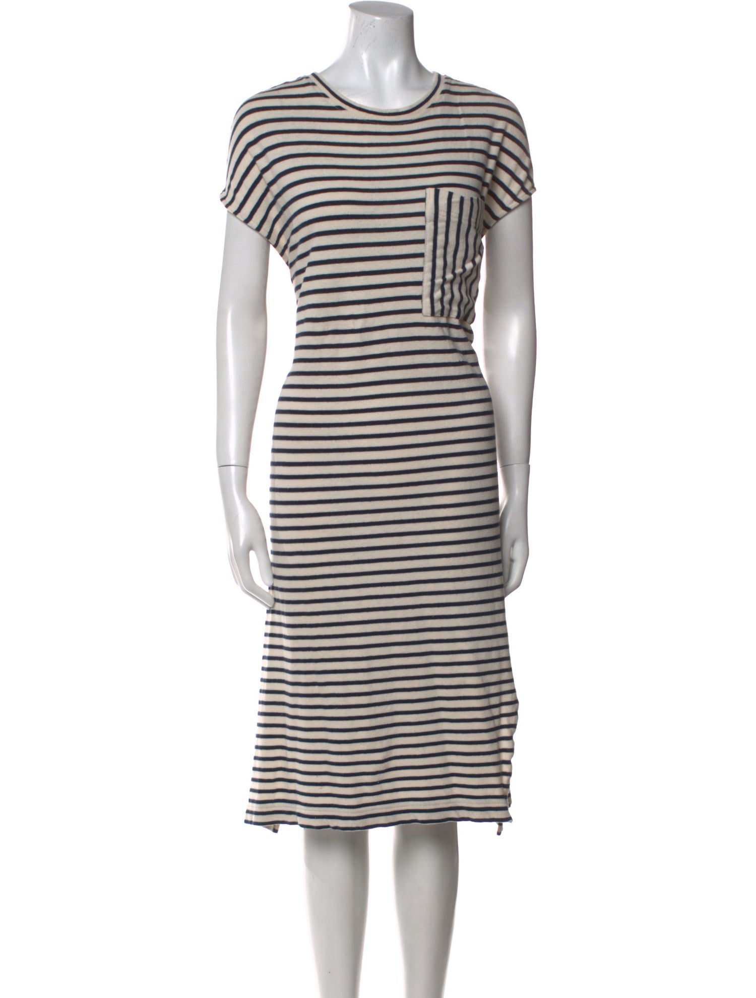 Apiece Apart Striped Midi Length Dress