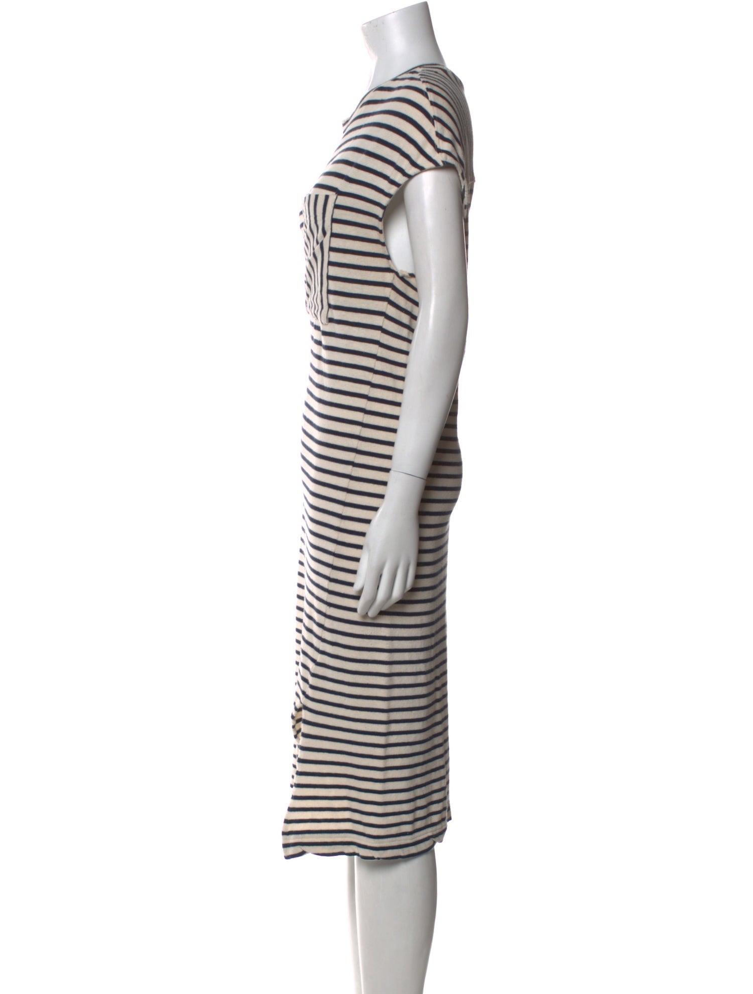 Apiece Apart Striped Midi Length Dress