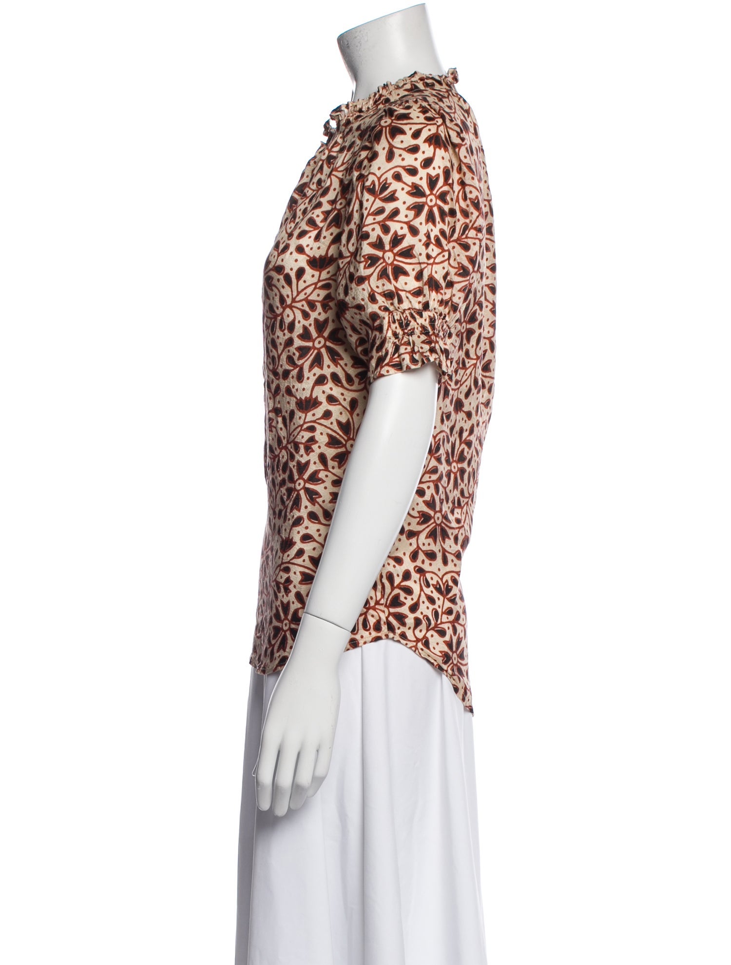 Apiece Apart Silk Animal Print Top