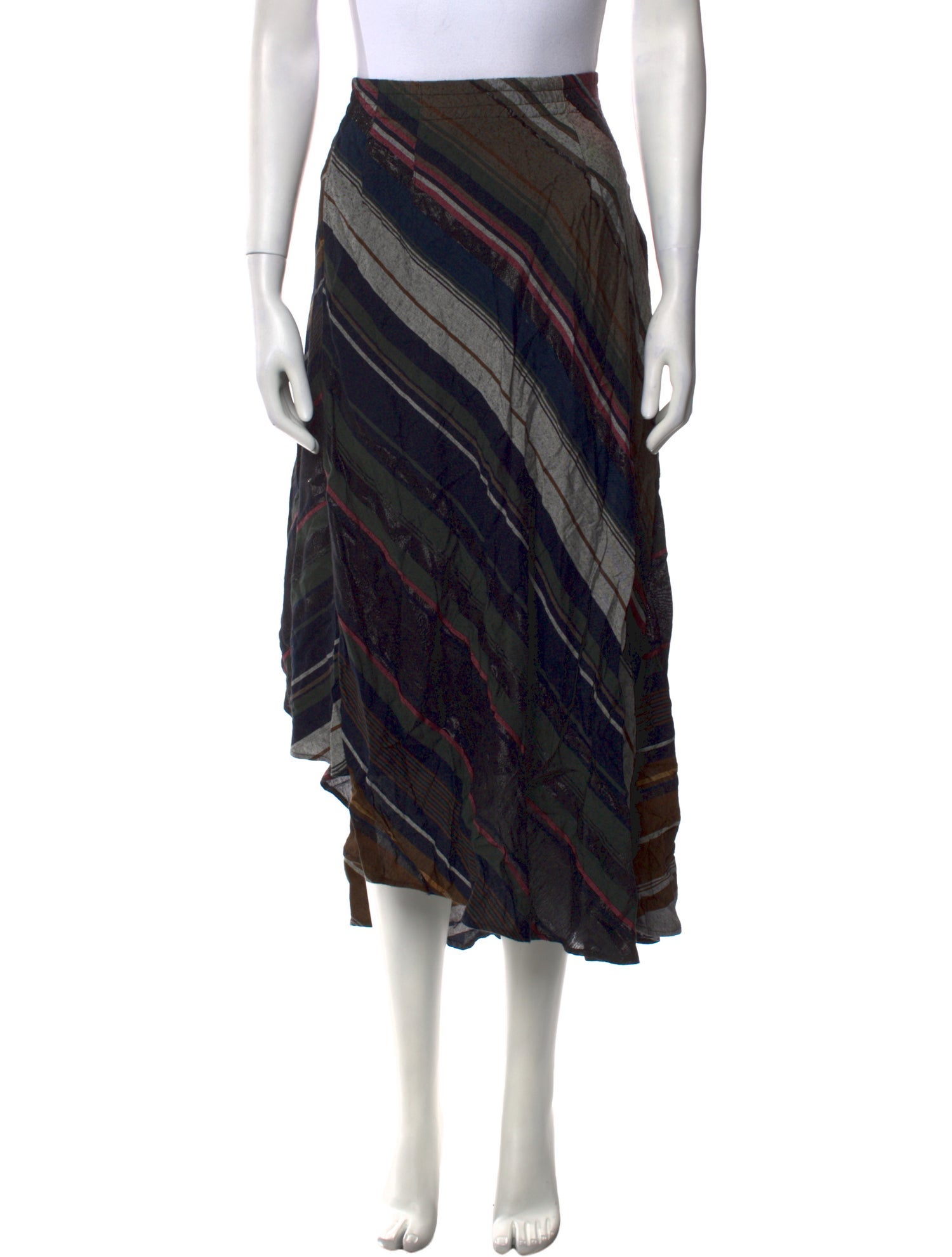 Apiece Apart Striped Midi Length Skirt