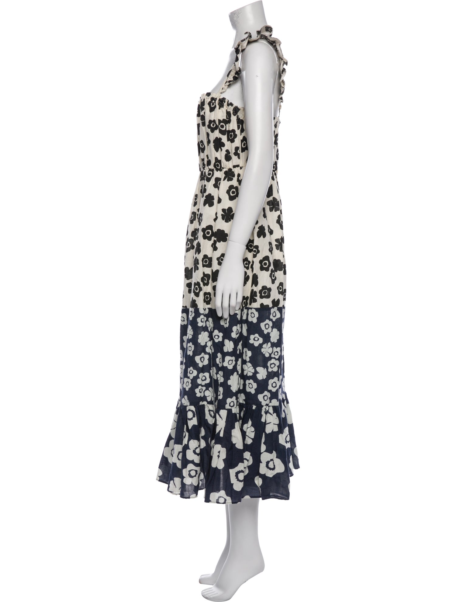 Apiece Apart Floral Print Long Dress