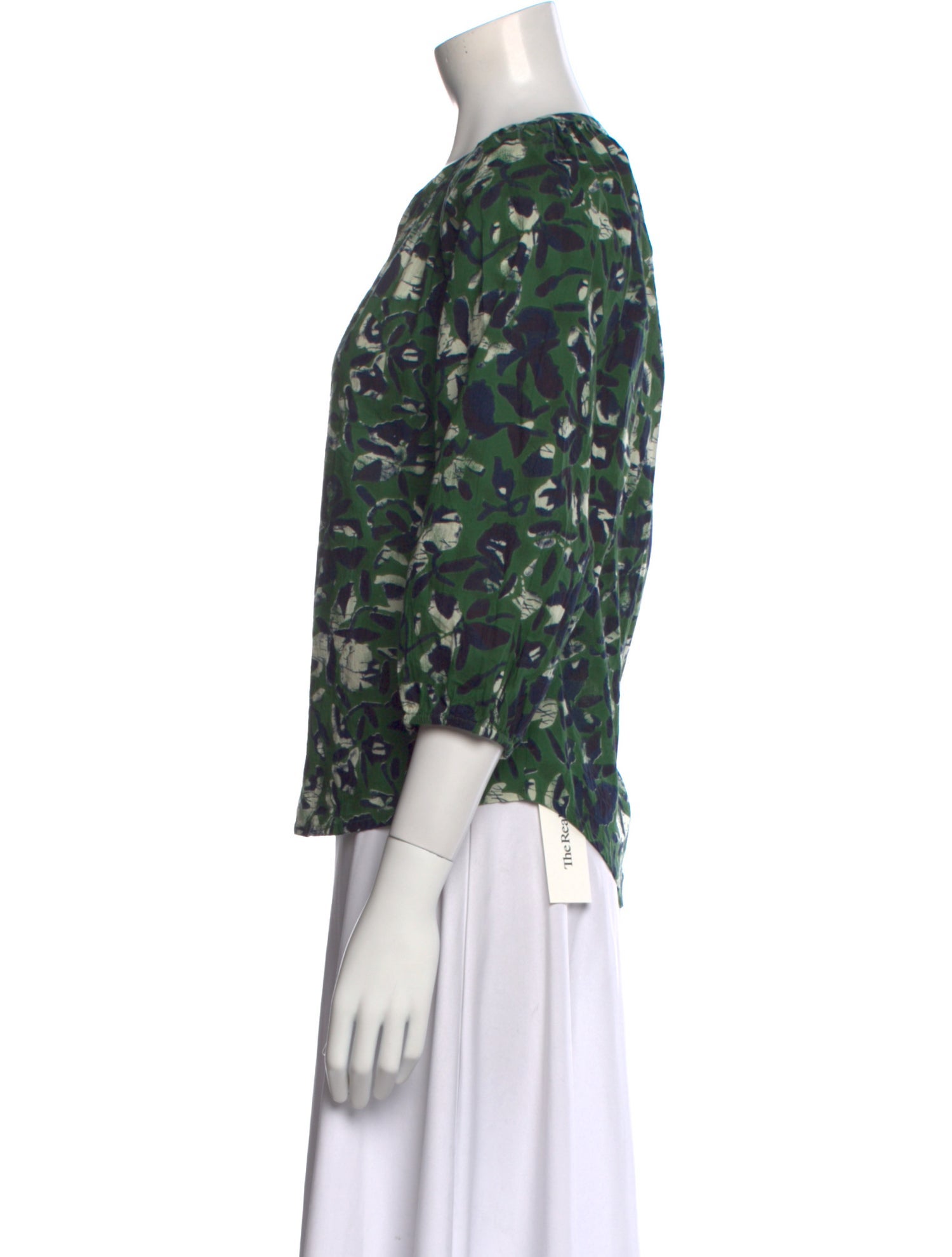 Apiece Apart Floral Print V-Neck Blouse