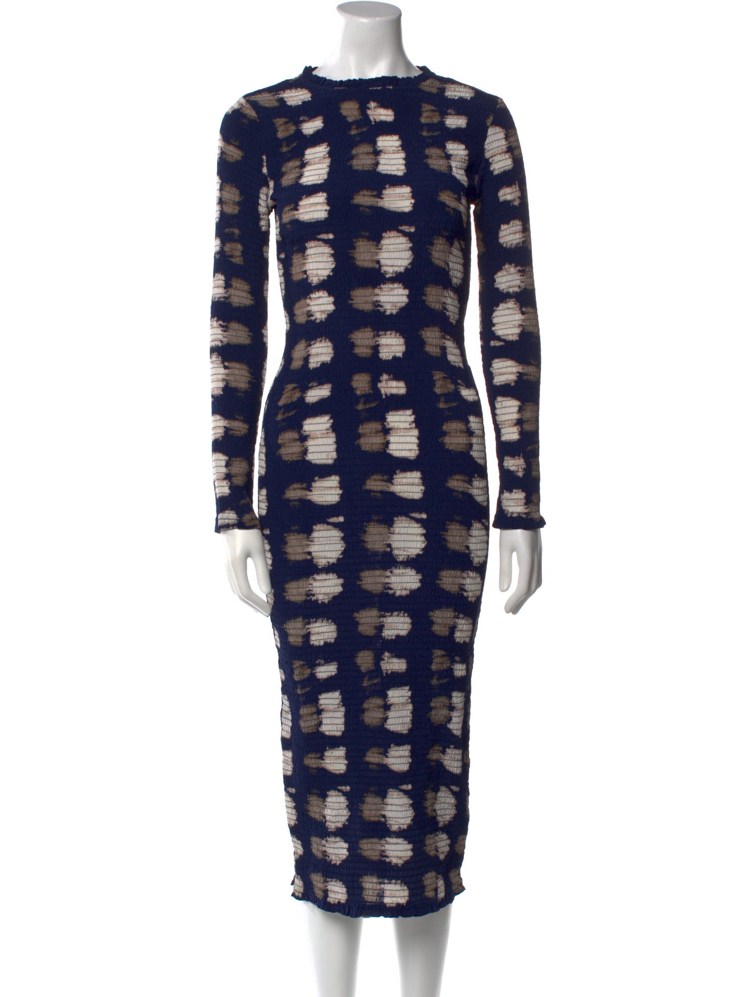 Apiece Apart Tie-Dye Print Midi Length Dress